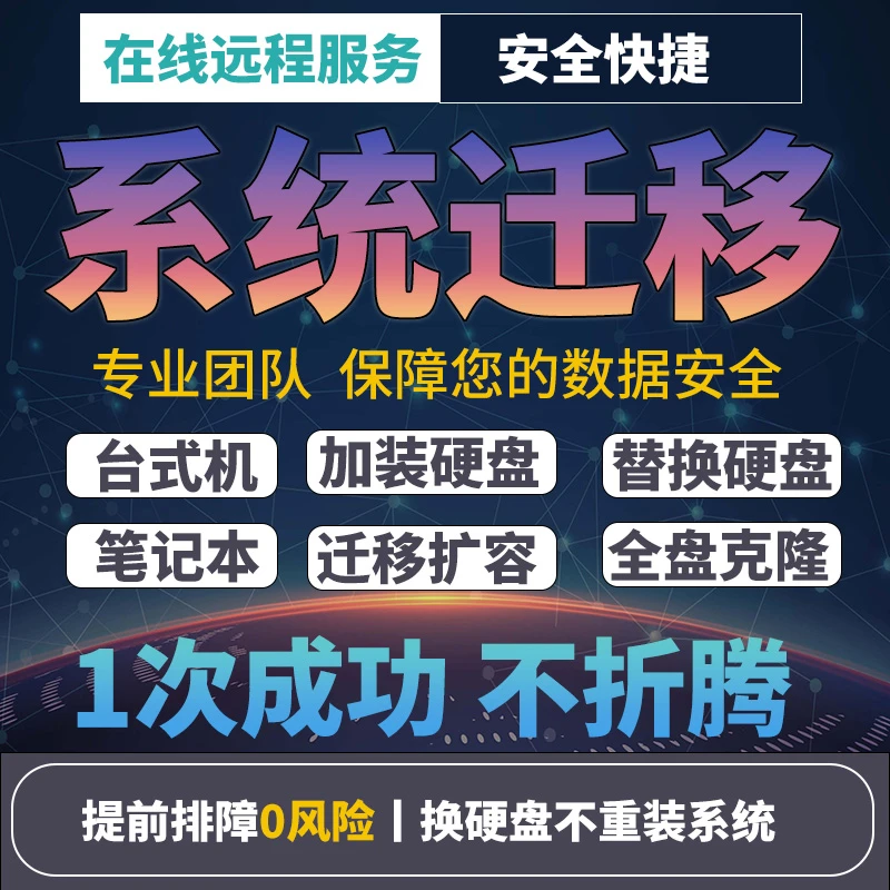 远程系统迁移win10台机笔记本换新固态硬盘win11完整克隆转移系统