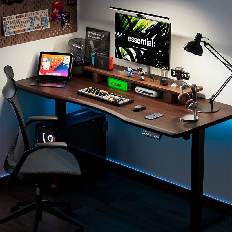 顾念智创空间电动升降电脑桌电竞桌台式电脑桌学习桌书桌卧室桌子