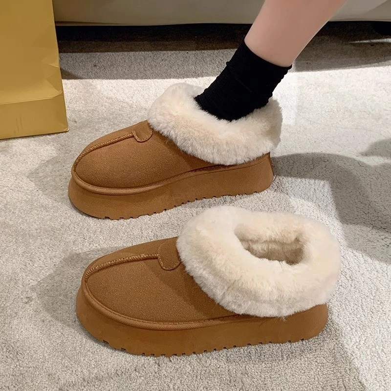 回力潮雪地靴女外穿2023新款冬季防滑短靴加绒加厚棉鞋厚底毛毛鞋