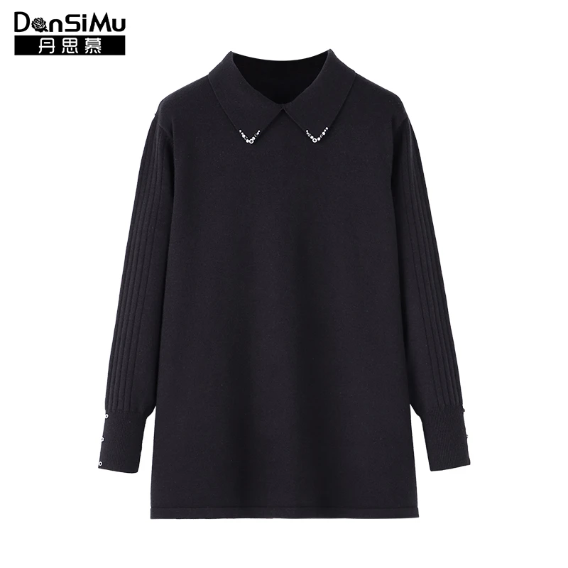 丹思慕高端大码女装2025秋季新款针织衫洋气休闲时尚显瘦QD292