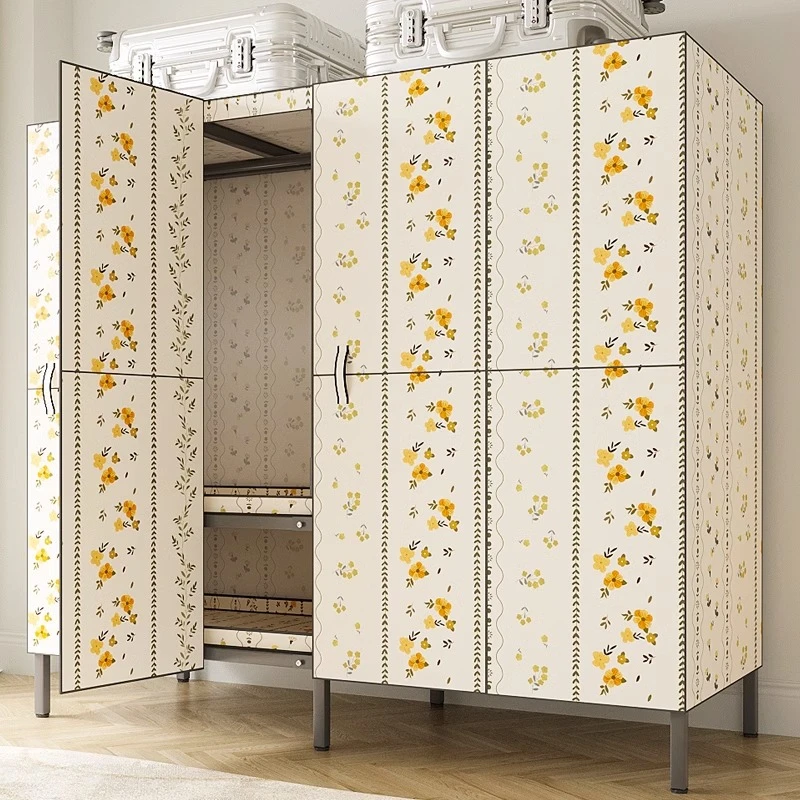 衣柜家用卧室全钢架免安装折叠款加粗结实耐用出租房用加厚布衣橱