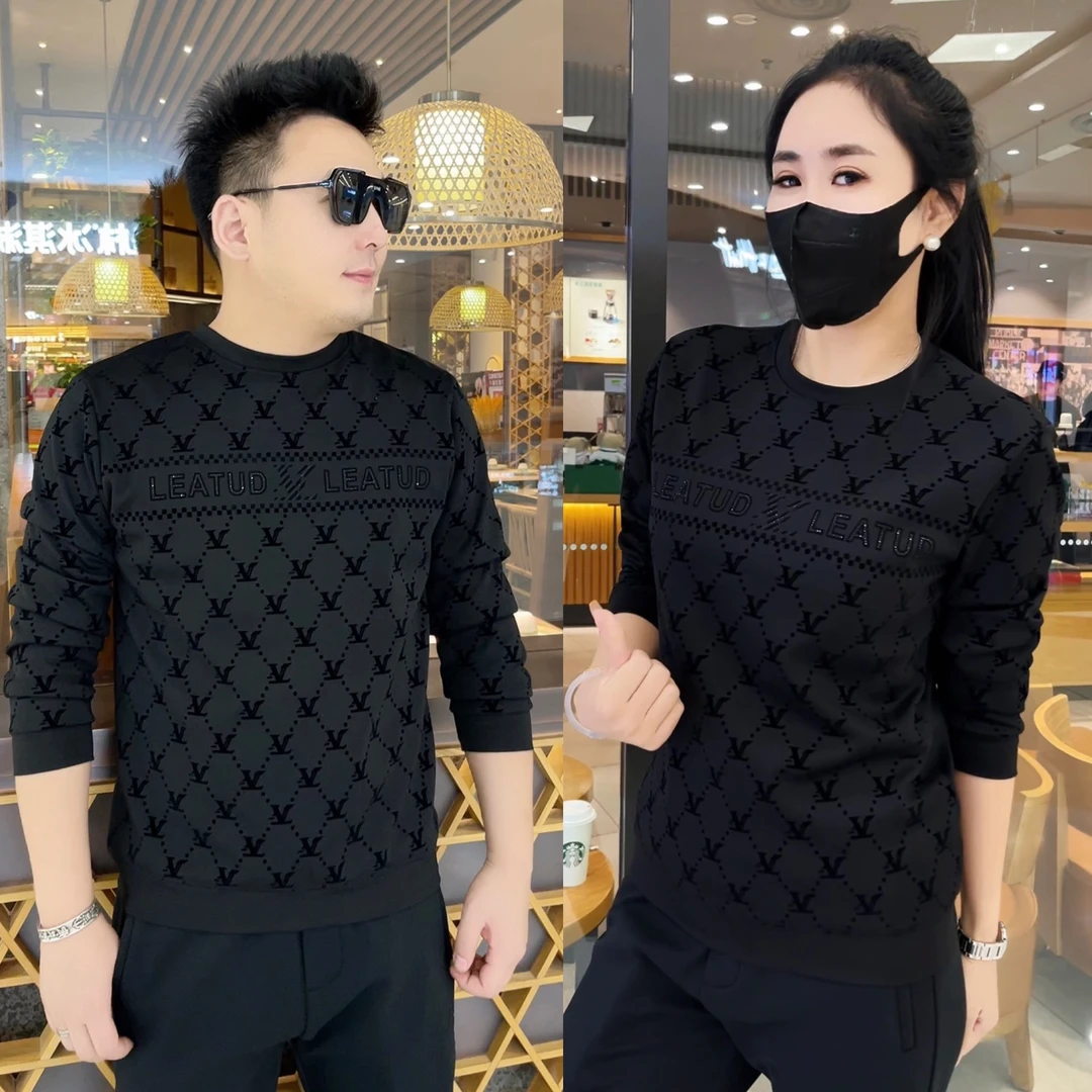 5012加绒加厚植绒卫衣百搭好看高端大气欧货高品质潮男保暖