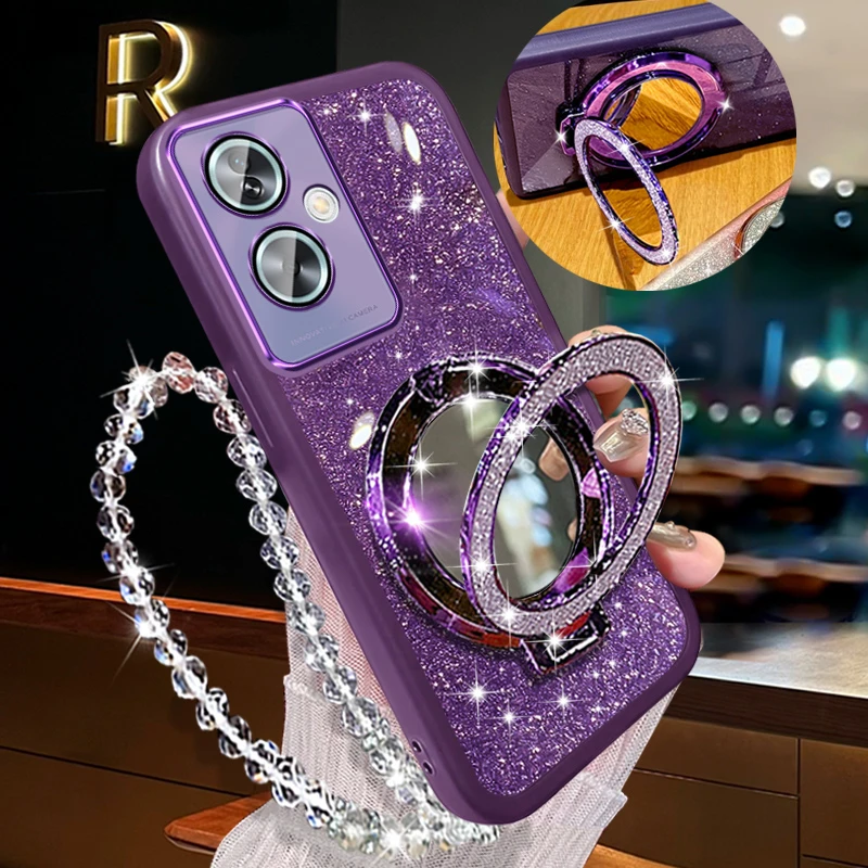 oppoa2新款手机壳PJB110防摔镜膜一体OPPOA1S创意镜子支架opa1s套