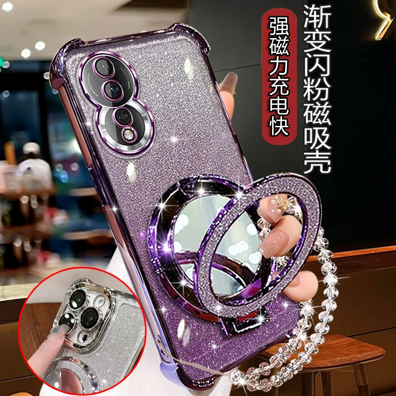 适用华为荣耀80曲屏手机壳ANN-AN00镜头保护膜Honor 80网红高级潮