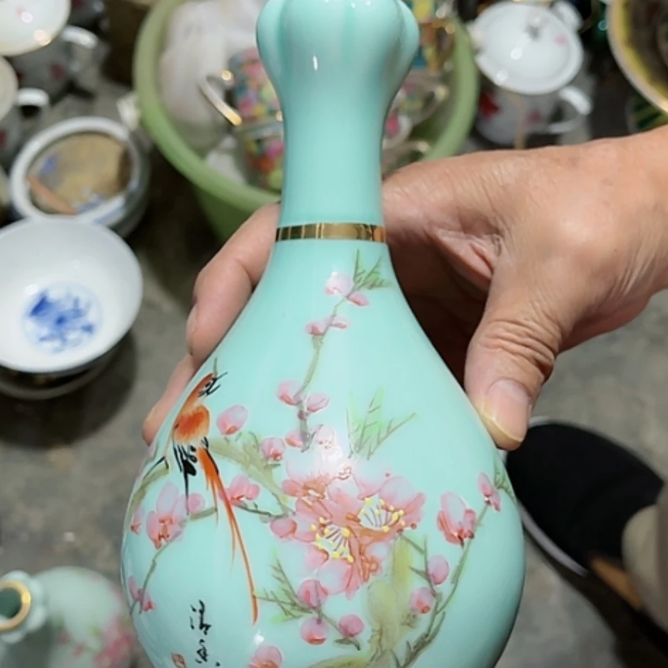 【闪购商品】紫砂盖碗知*水点姚花花瓶