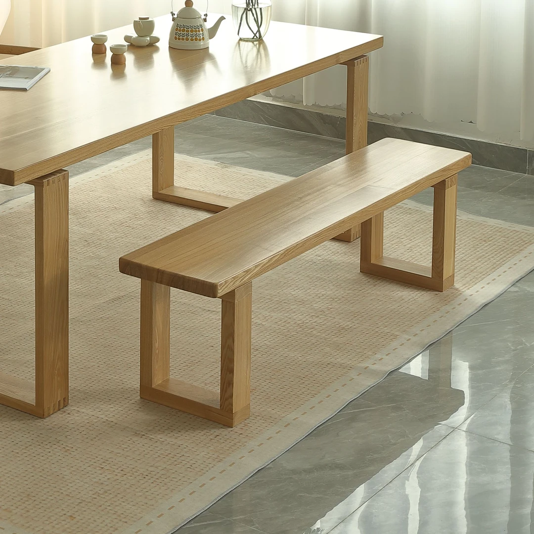 长凳链接北欧简约实木莫比恩长凳客厅创意凳餐厅长板凳日式换鞋凳