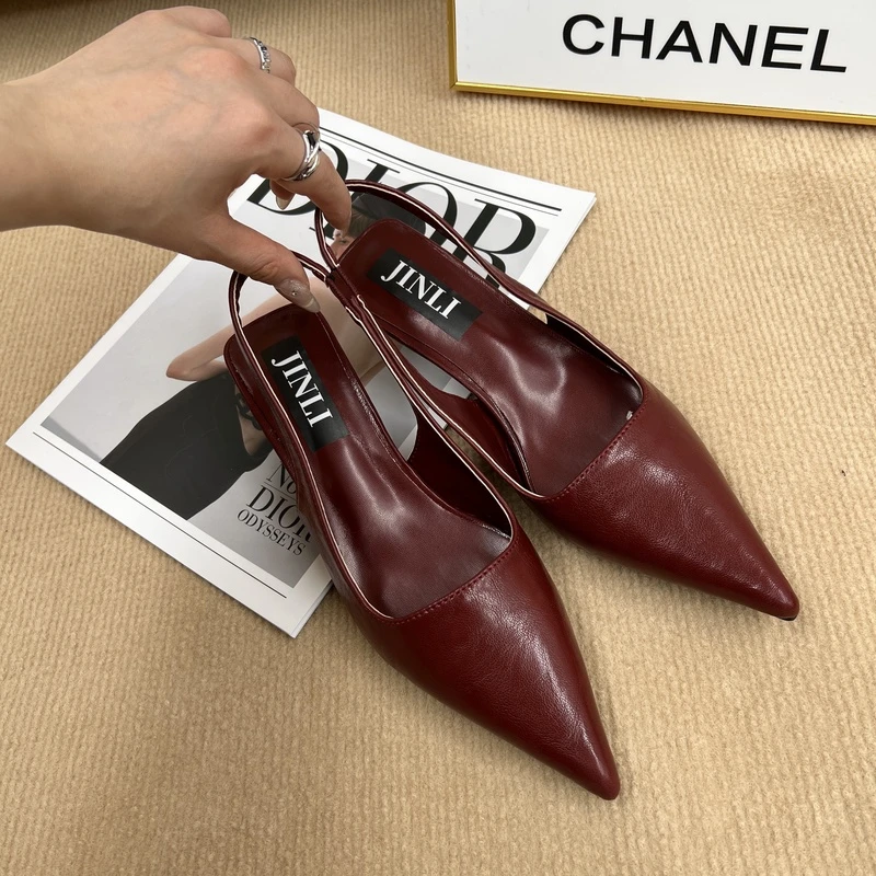 原创/200-6气质时尚百搭女士法式尖头浅口低跟单鞋