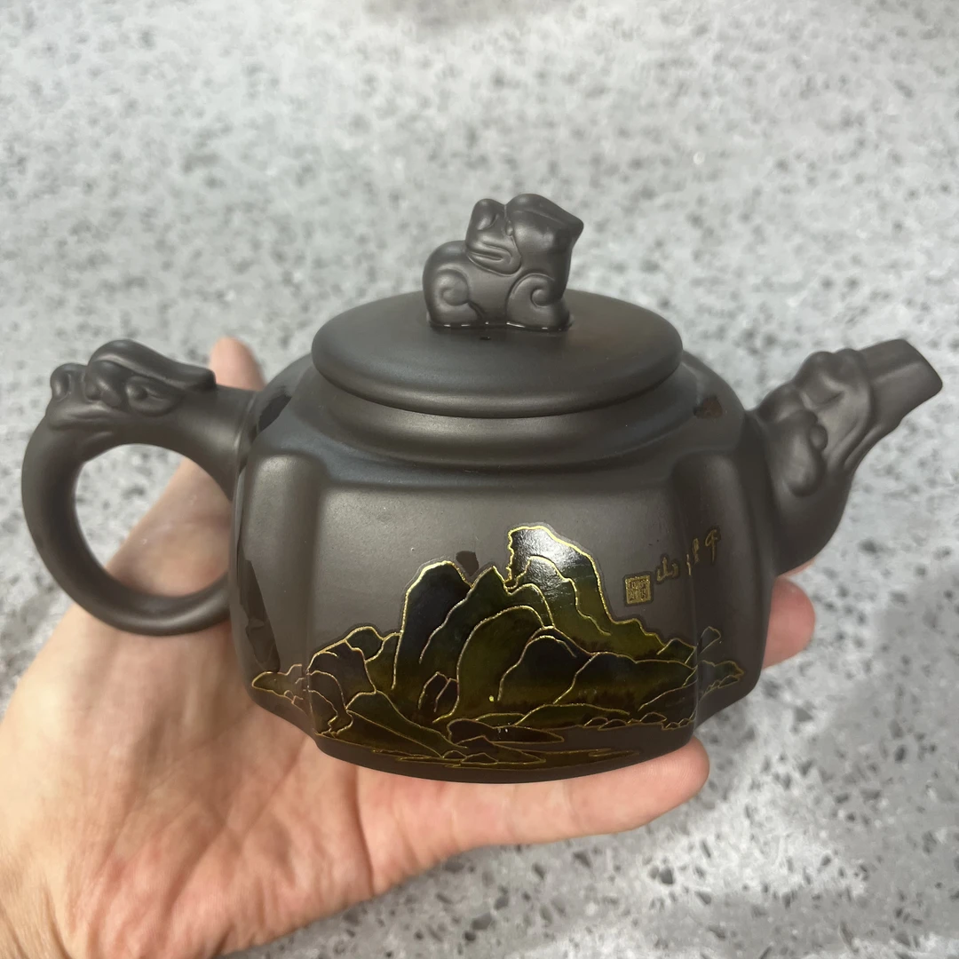 深井老紫泥千里江山茶具茶器R11