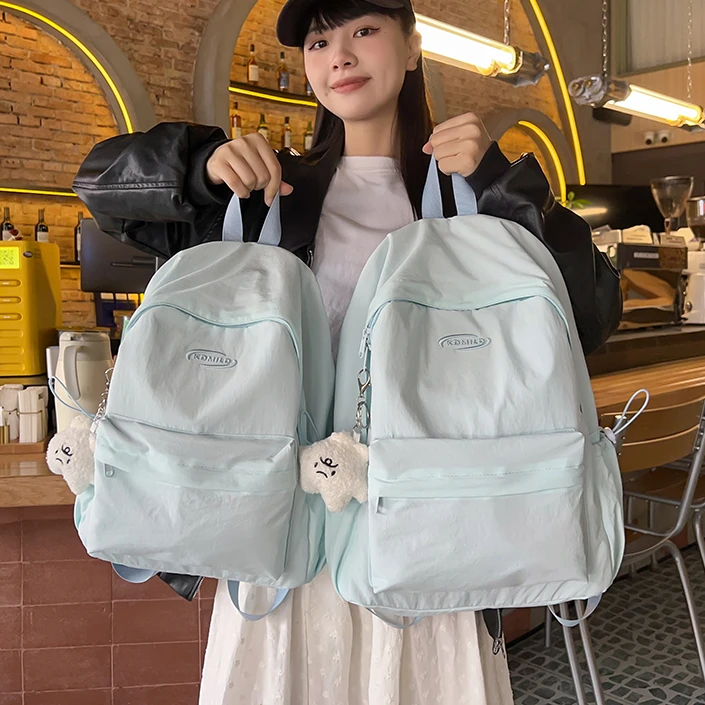 纯色百搭小书包女韩版少女学生迷你双肩包高颜值简约休闲mini背包