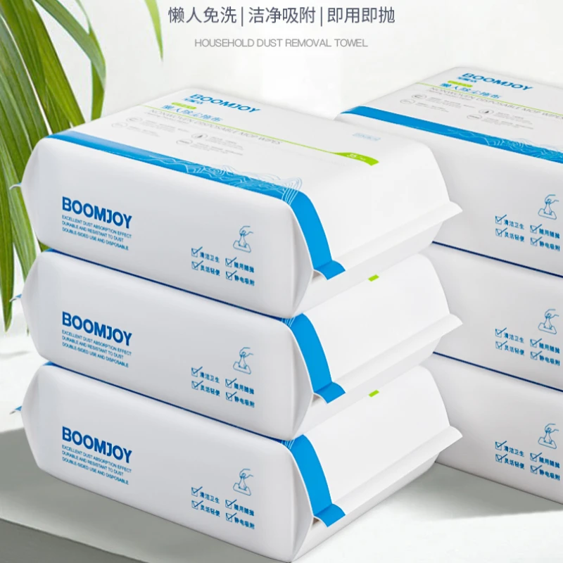 宝家洁静电除尘纸拖把替换免洗拖布吸附升级懒人干巾湿巾拖地清洁