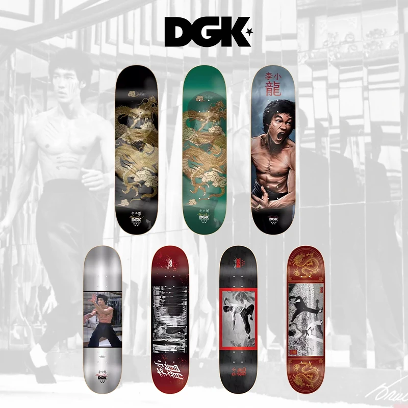 DGK 李小龙联名滑板 全新外国正品进口 加拿大枫木轻薄弹双翘板面