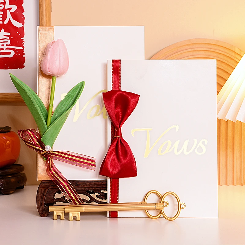 誓言卡结婚婚礼欧式ins风国潮致辞词宣誓保证书新郎新娘誓词手卡