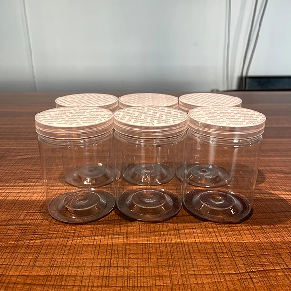 全新拍1发12透明盖pet密封罐食品级包装桶圆形带盖糖果饼干收纳罐