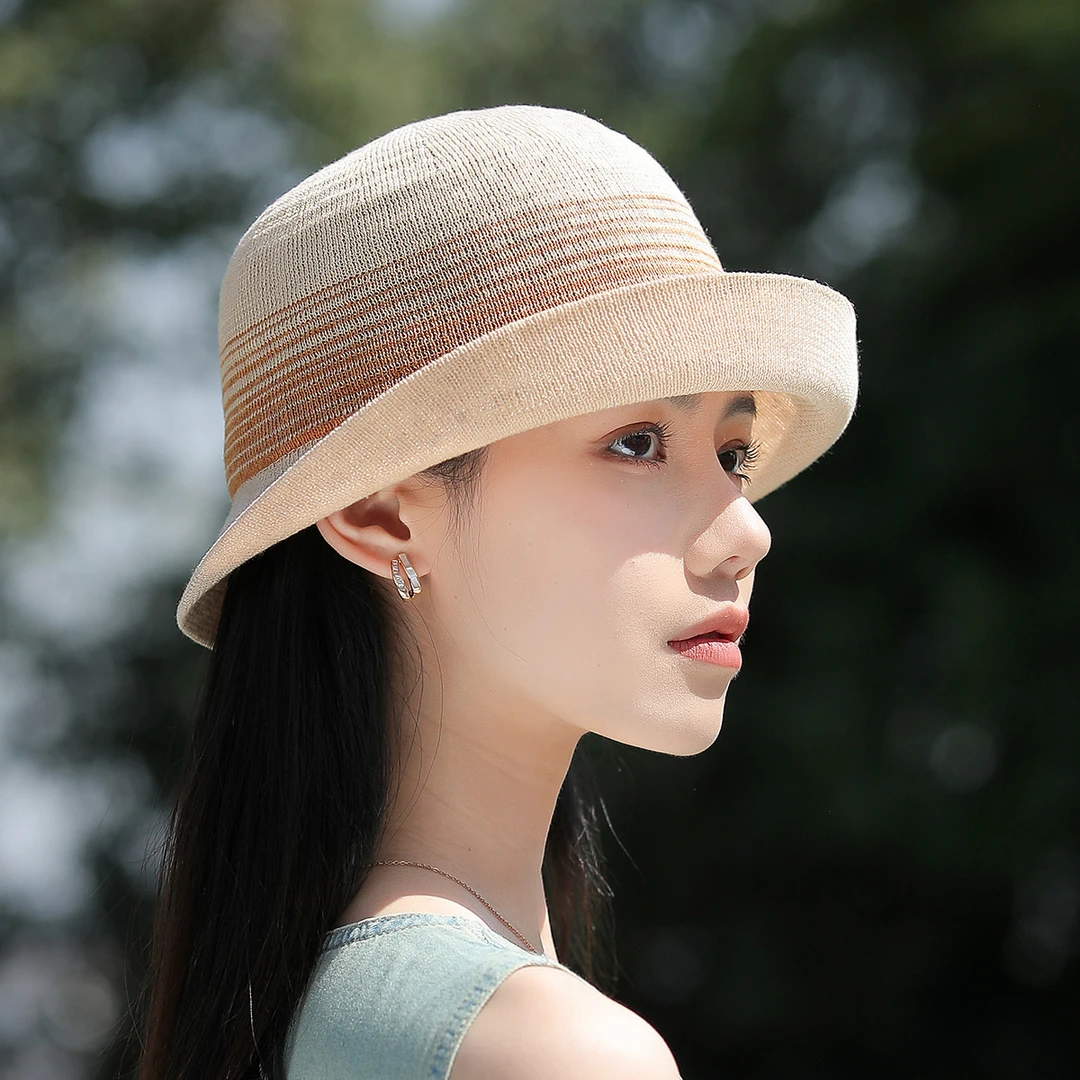 【天然亚麻】帽子女士防晒透气遮阳帽夏季2025遮脸高级感草帽太阳帽