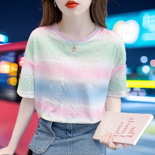 2024新款夏季短袖T恤洋气时尚薄款设计感小众女装百搭显瘦炸街款