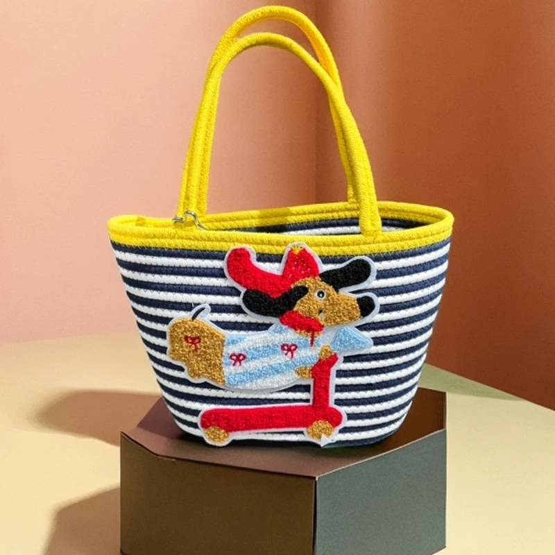 春夏新款滑板狗狗包包针织纯手工便携时尚手包雅丹