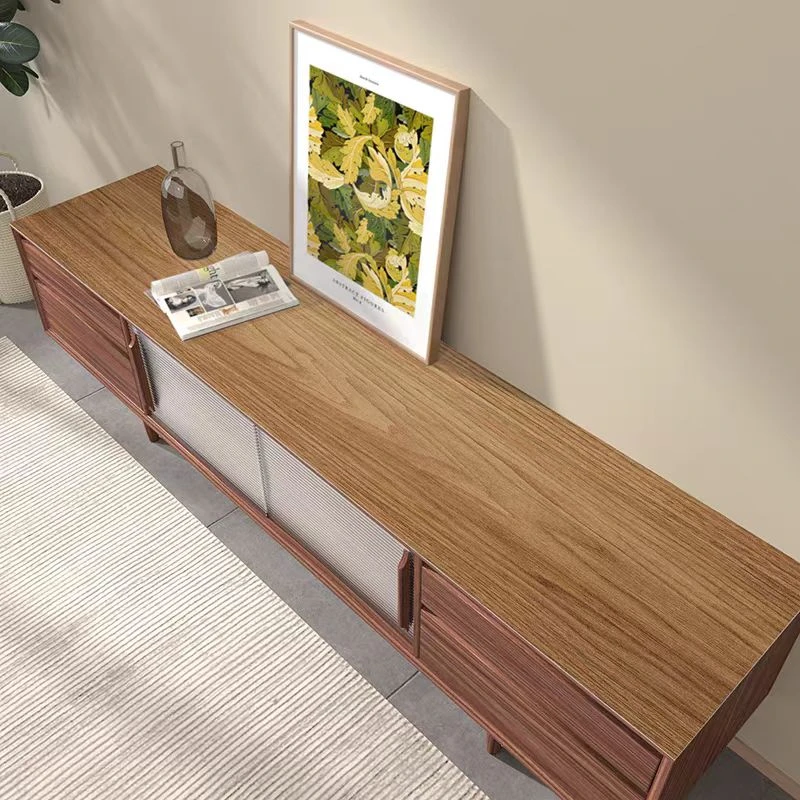 高级感原木纹皮革电视柜桌垫茶几实木保护垫免洗防水防油垫餐边柜