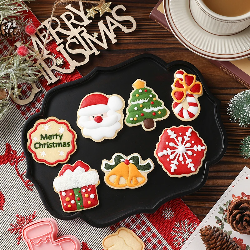圣诞节饼干模具卡通姜饼人diy家用圣诞老人糖霜曲奇翻糖烘焙工具