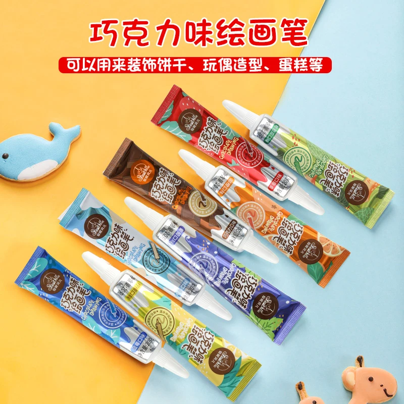 巧克力酱绘画笔烘焙专用饼干生日蛋糕甜品装饰拉线膏多口味挤酱笔