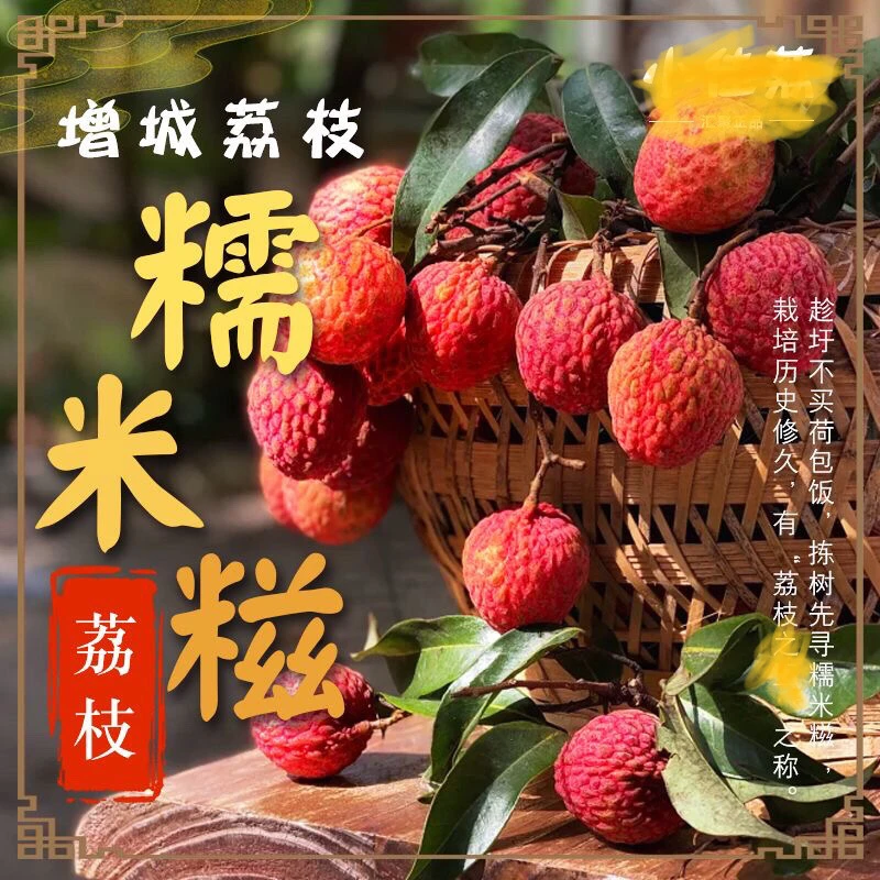 正宗增城荔枝糯米糍荔枝新鲜水果顺丰冷链空运爆甜多汁非妃子笑