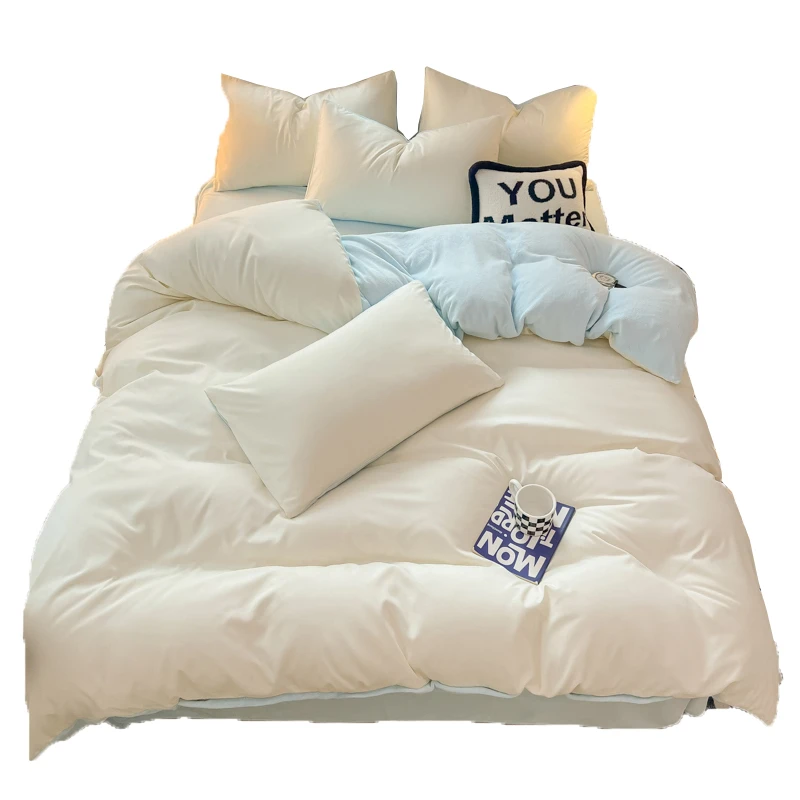 1米5单独被套加绒180cmx220cmab面被罩单面牛奶绒四件套冬季加厚