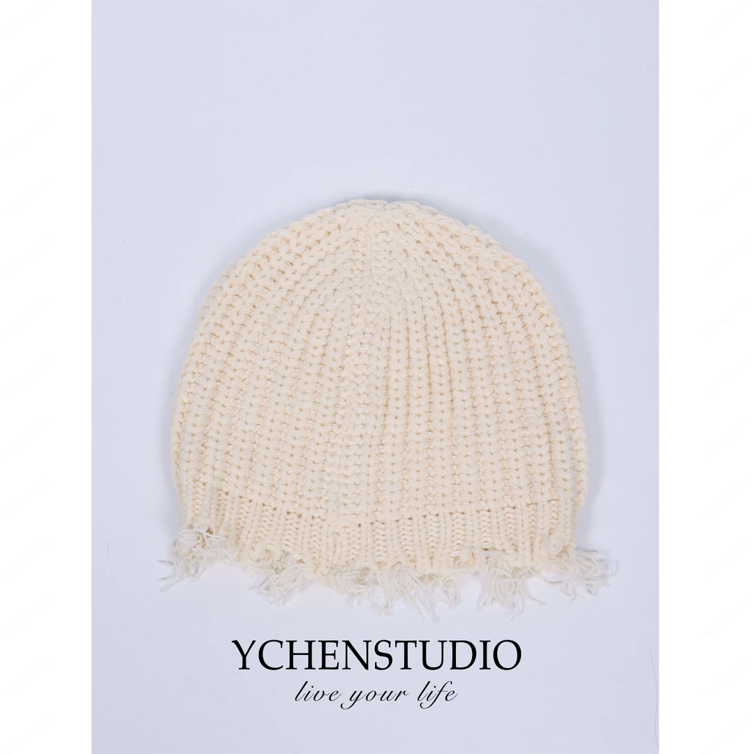YCS 小众设计师款卷边针织毛线帽百搭日系简约套头帽1120