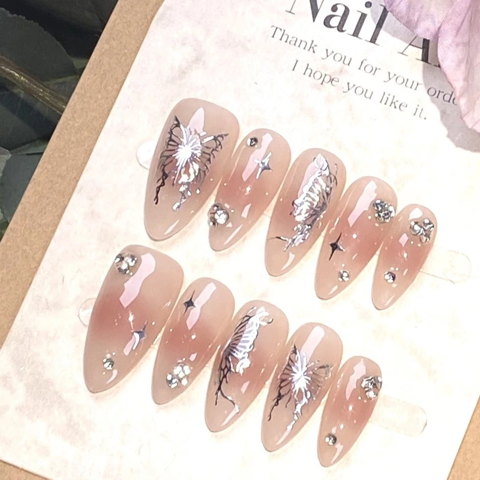 【天使之翼】AMR爱美人手工穿戴甲杏仁美甲