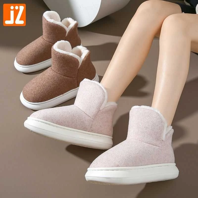 棉鞋女冬季家居保暖厚底防滑办公室暖脚神器棉靴情侣家用男棉靴