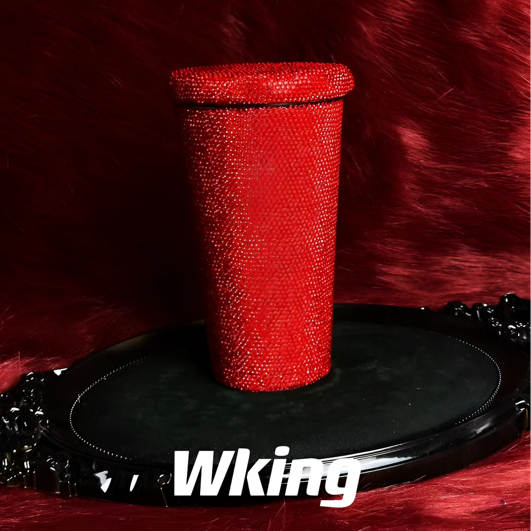 王大嘴原创 高版本奢华陶泥点钻吸管杯子M107