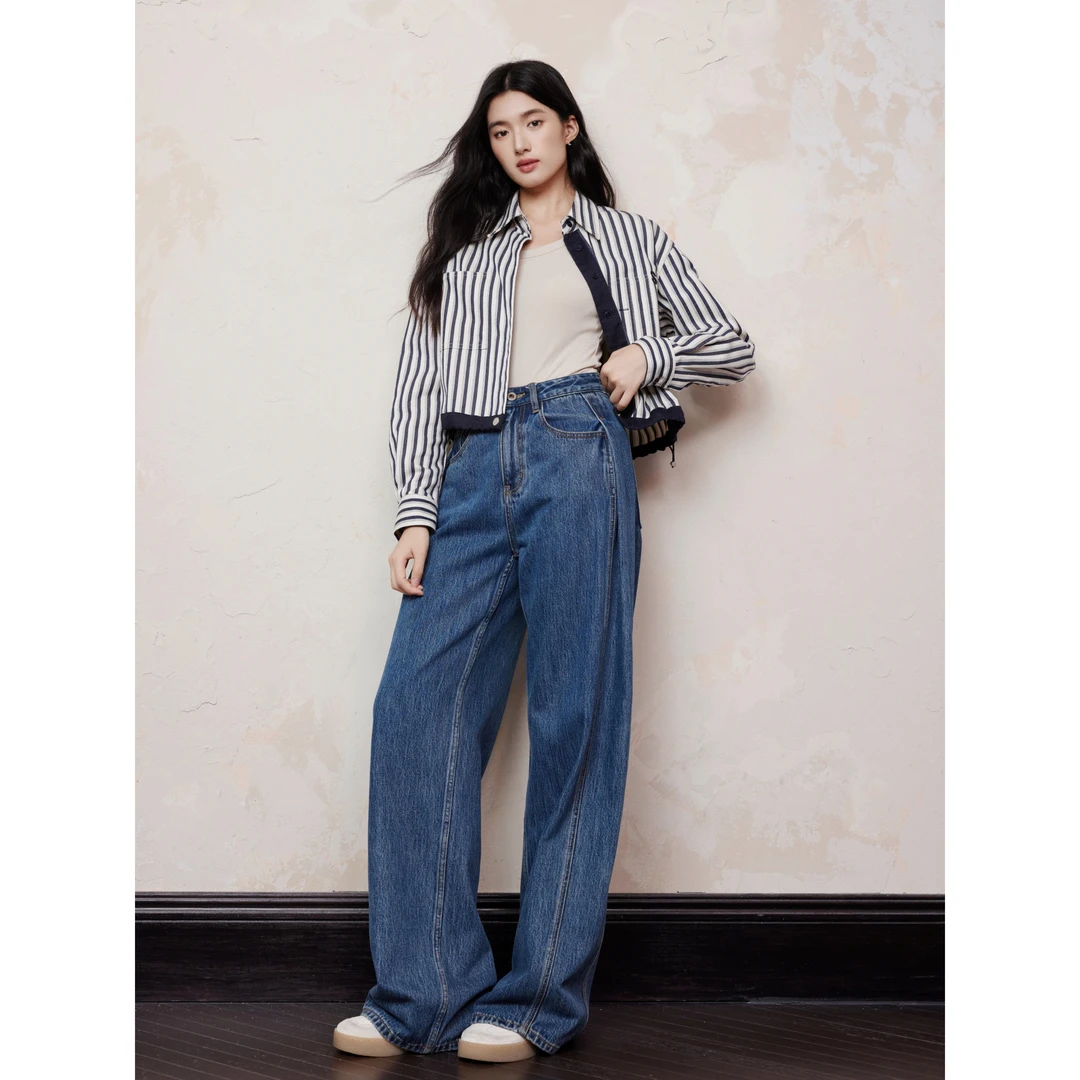 YUNACHEN【月牙湾】D20 春夏时尚气质条纹休闲百搭女装外套523-1250