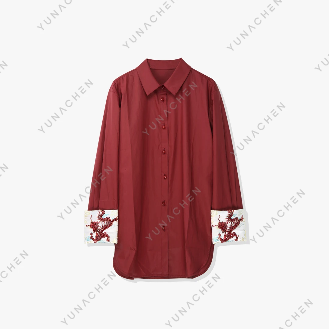 YUNACHEN【长歌辞】 A9时尚轻奢气质新中式国风款长袖衬衫252-32883