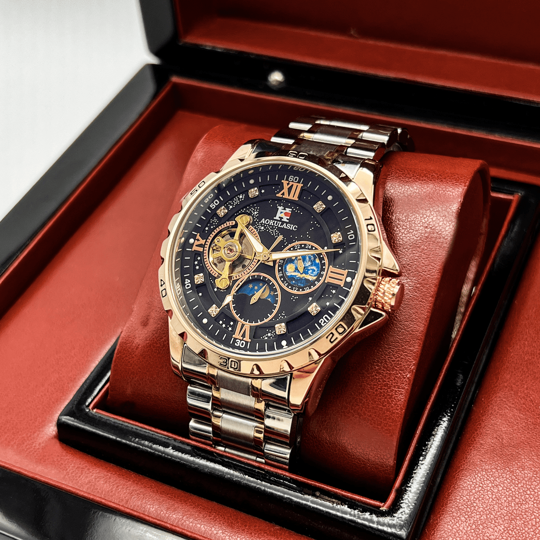 【陈总专属】星空5016-9男士手表高档多功能夜光全自动机械腕表男款