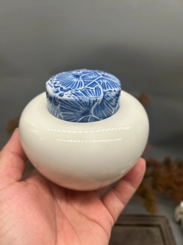 微嘏，茶叶罐陶瓷密封罐中式防潮储茶罐大号家用白瓷存茶罐子
