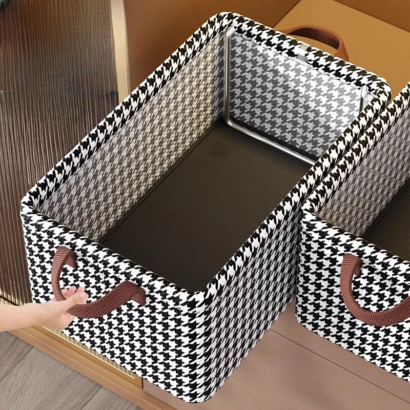 衣服裤子收纳箱衣物整理盒布艺折叠筐家用衣柜分层抽屉式储物神器