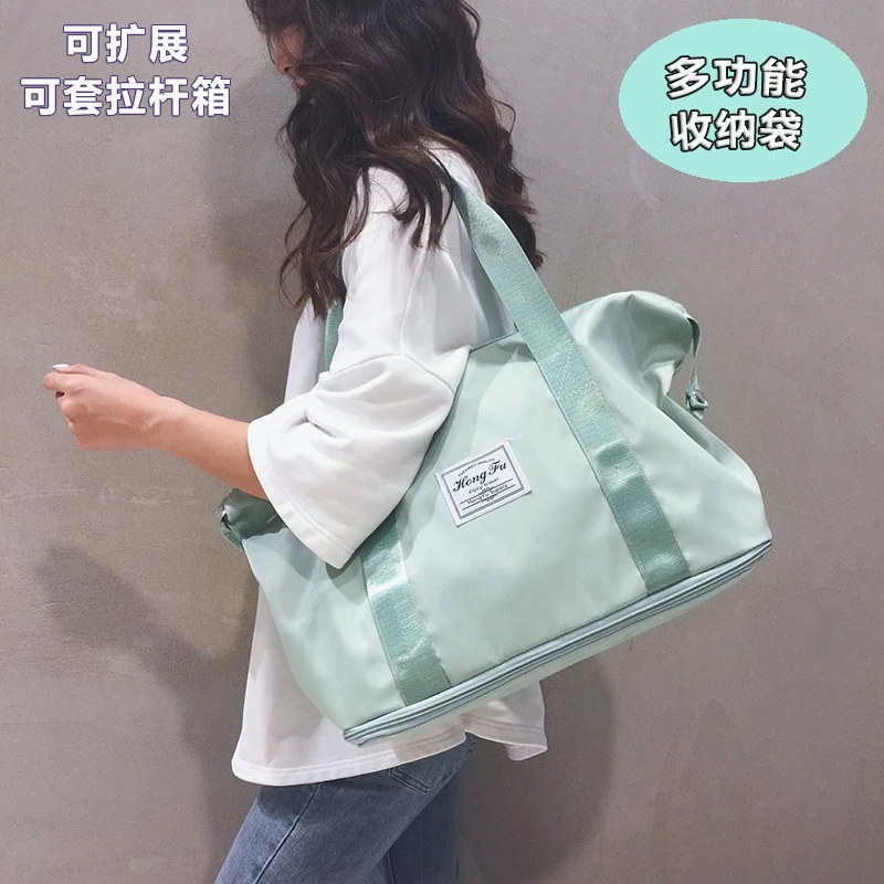 优芬多功能可套放拉杆箱上的旅行包学生上学轻便大容量收纳行李袋