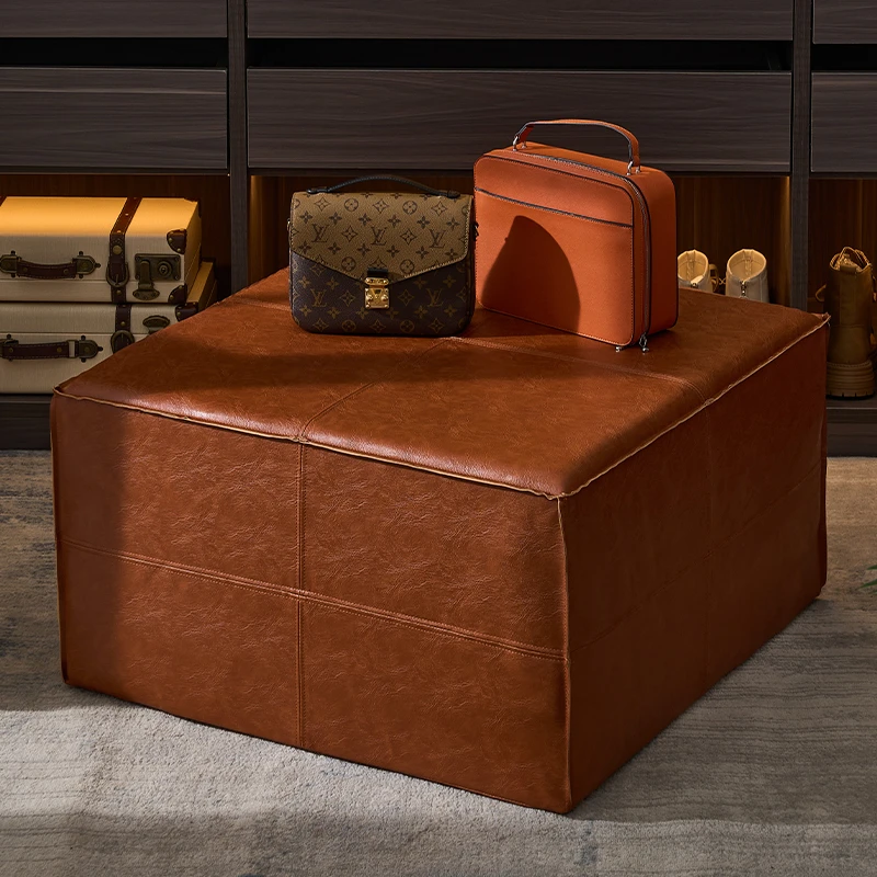 家用软包收纳袋简约方形收纳神器收纳套ins多功能防水耐用皮墩wy