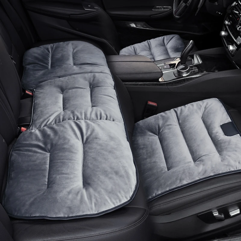 汽车坐垫冬季绒毛加厚车载前后排通用座椅垫冬天车用保暖座椅垫子
