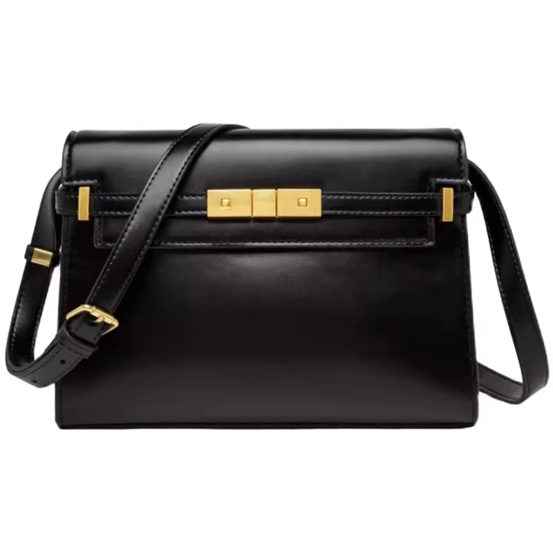 2024新款时尚轻奢百搭夏日经典2020平纹黑纹单肩斜跨女士包