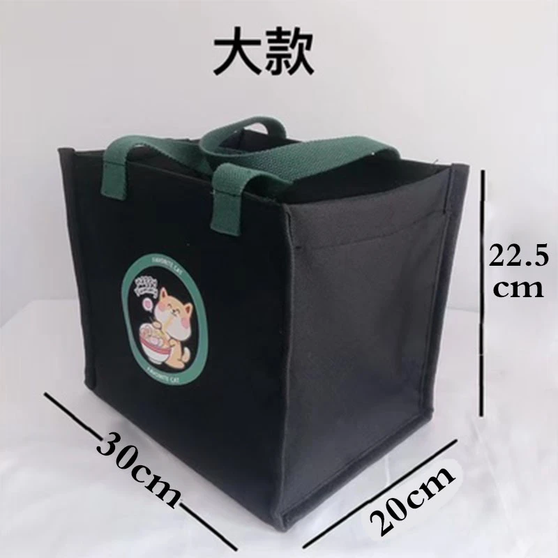 饭盒包手提袋大容量上班族带饭加厚防水铝箔保温午餐包学生便当袋