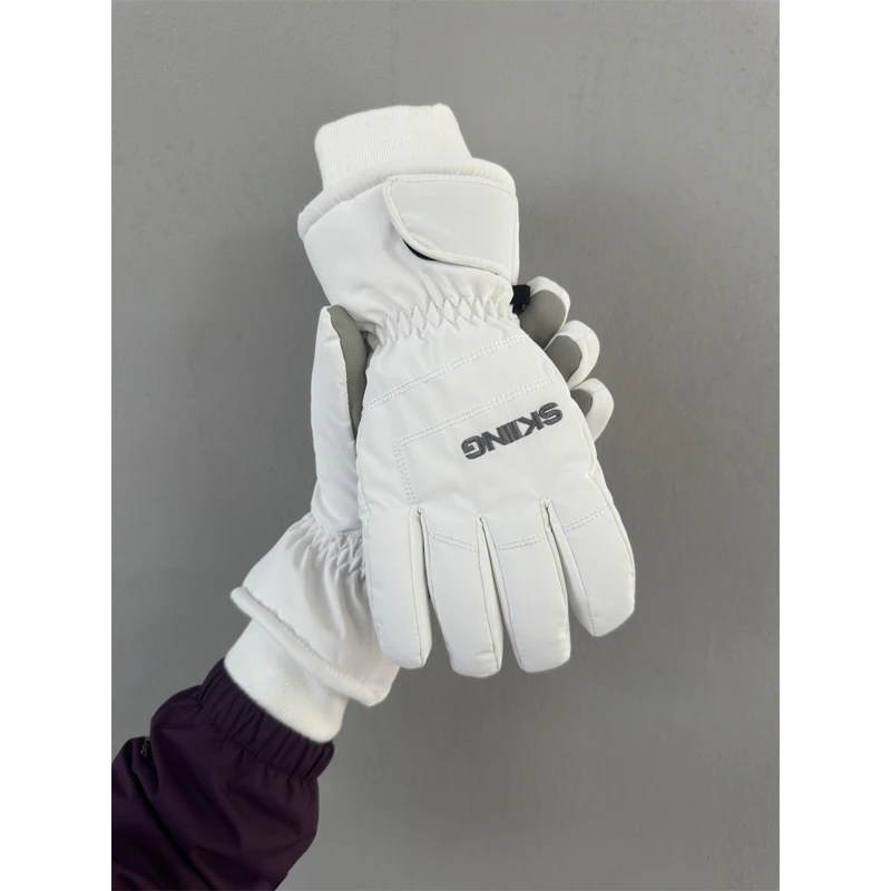 新滑雪手套女士冬季户外骑车骑行防风厚绒保暖防水防寒电动车触屏