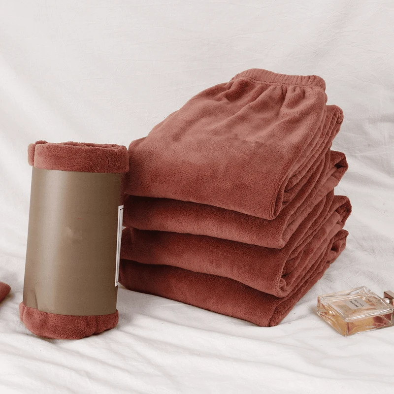 女士秋冬季厚款外穿休闲裤时尚高腰显瘦睡裤女加绒加厚女裤加绒裤