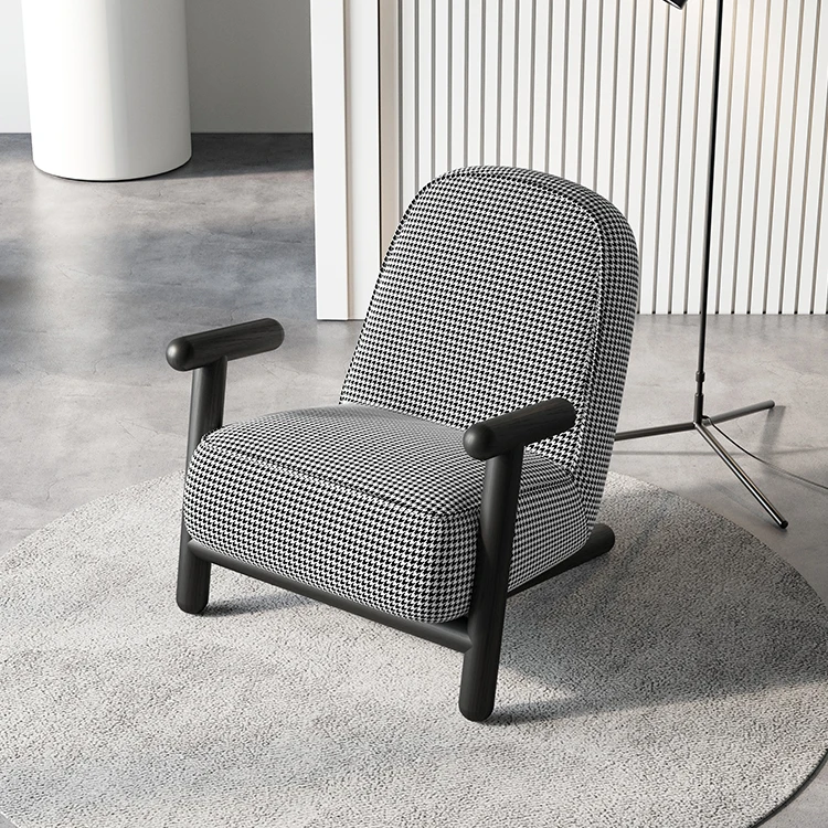 现代意式极简设计师休闲椅创意单人沙发轻奢客厅北欧