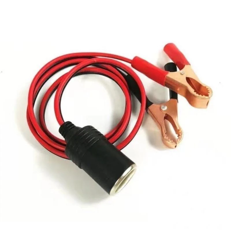大功率载点烟器12V 24v点烟器夹子母头 母座头带接线