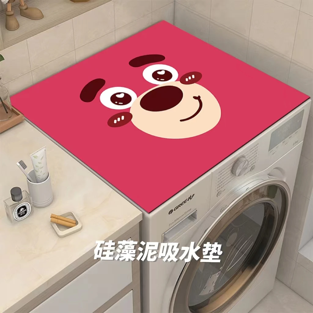 硅藻泥防滑垫洗衣机冰箱可爱盖垫床头柜盖巾滚筒式垫吸水家用防滑