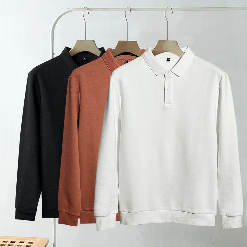 GUOGIEE/古玑 秋冬长袖POLO衫25-35岁轻熟风男装上衣微宽松休闲