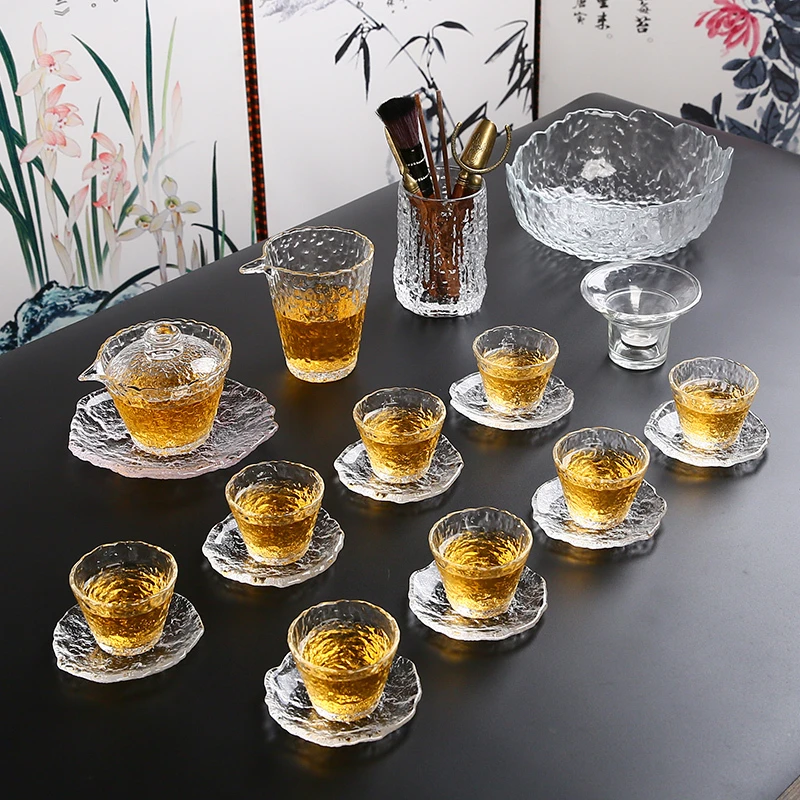耐热玻璃茶具泡茶套装轻奢家用功夫茶杯高档盖碗办公室泡茶器茶壶