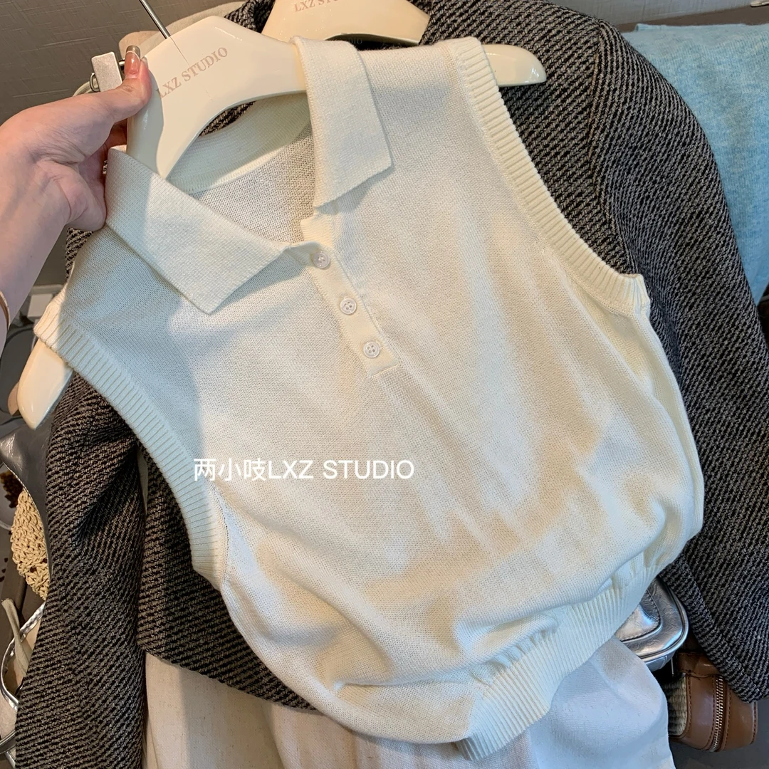 下单联系客服两小吱《夹心奶兔》polo领四季可穿针织上衣可外穿内搭