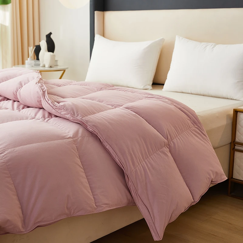 【蒂梦妮】吊绒大朵绒羽绒被冬被加厚保暖现场充绒立体纯色二合一