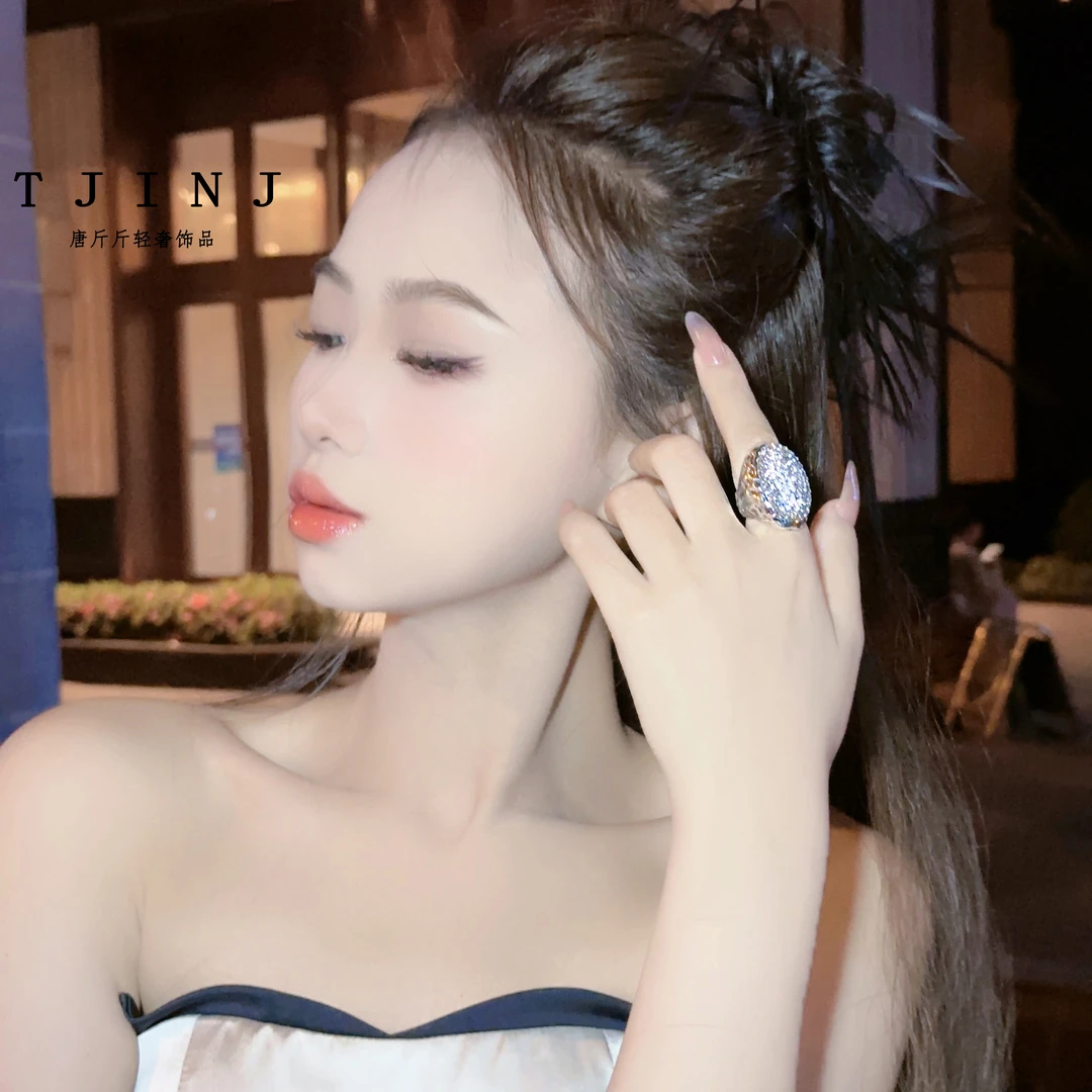 【星月璀璨】满钻做旧工艺闭口戒