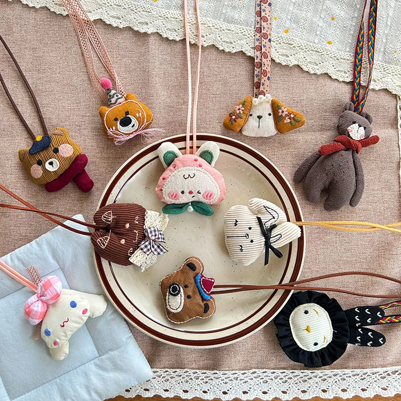 【满19.9包邮】新款韩版可爱卡通屁桃粉色花朵兔子小熊系列发绳项